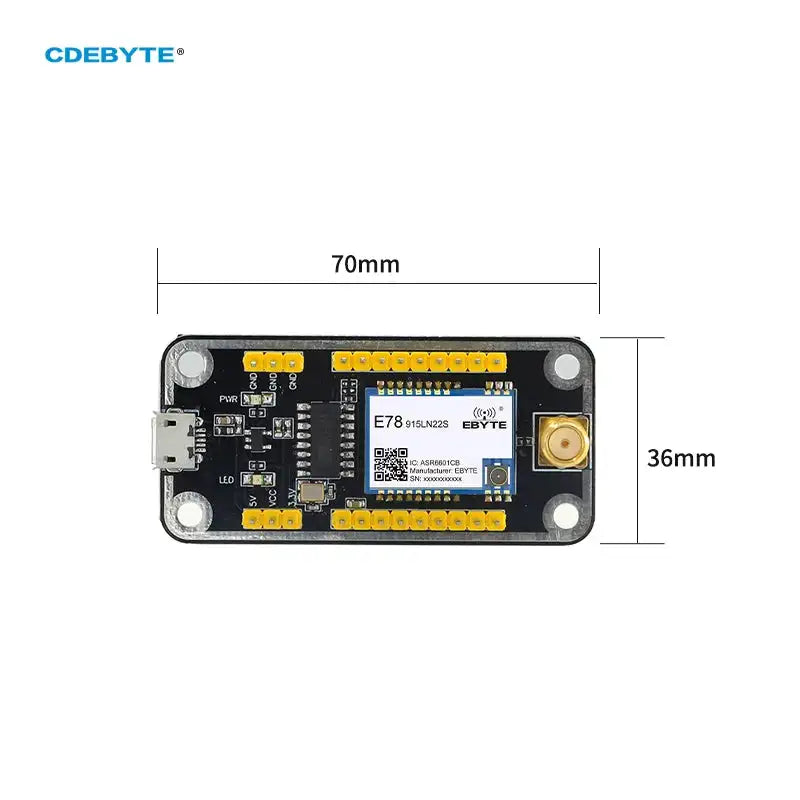 LoRaWAN SOC Test Board Kit 915 MHz ASR6601 With Antenna