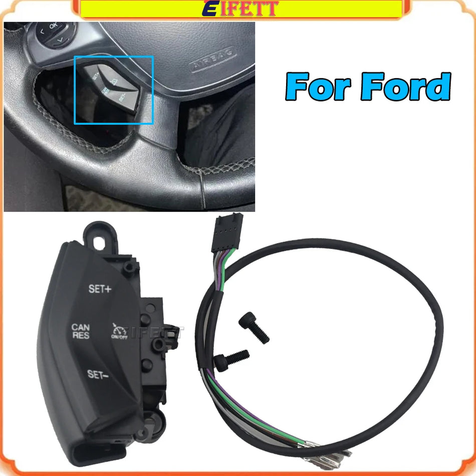 Bouton de contrôle de vitesse de volant avec fil pour Ford Focus Kuga 2012-2014
