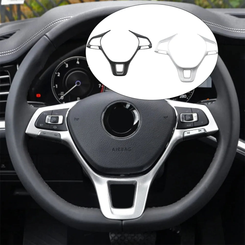 Αυτοκόλλητο Διακοσμητικού Τιμονιού για Volkswagen Amarok 2018-2022, Χρωμιωμένο Εσωτερικό Αξεσουάρ