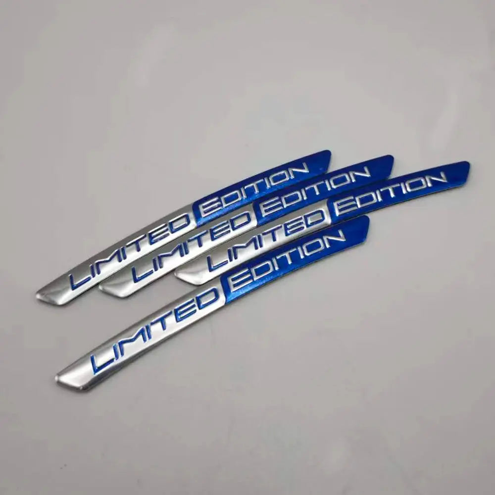 4-Pack Aluminum Wheel Hub Emblems, Universal Car Bike Sticker Badge Set by InterCyprus Trading Ltd