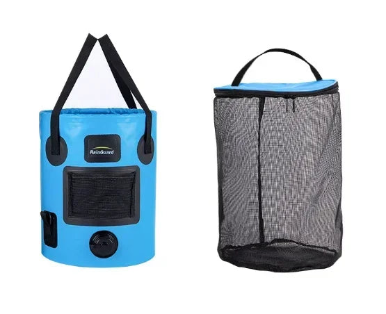 25L Portable Foldable Bucket &ndash; Waterproof Outdoor Water Storage blue with bag