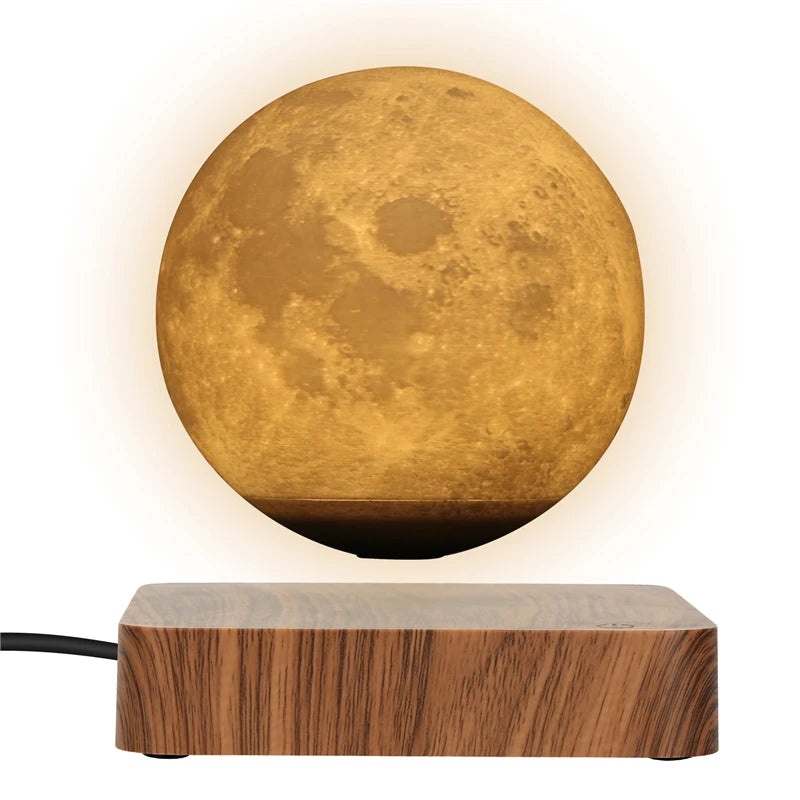 Lampa Luna 3D Magnetna Levitation LED Nočna Lučka Rotirajoča