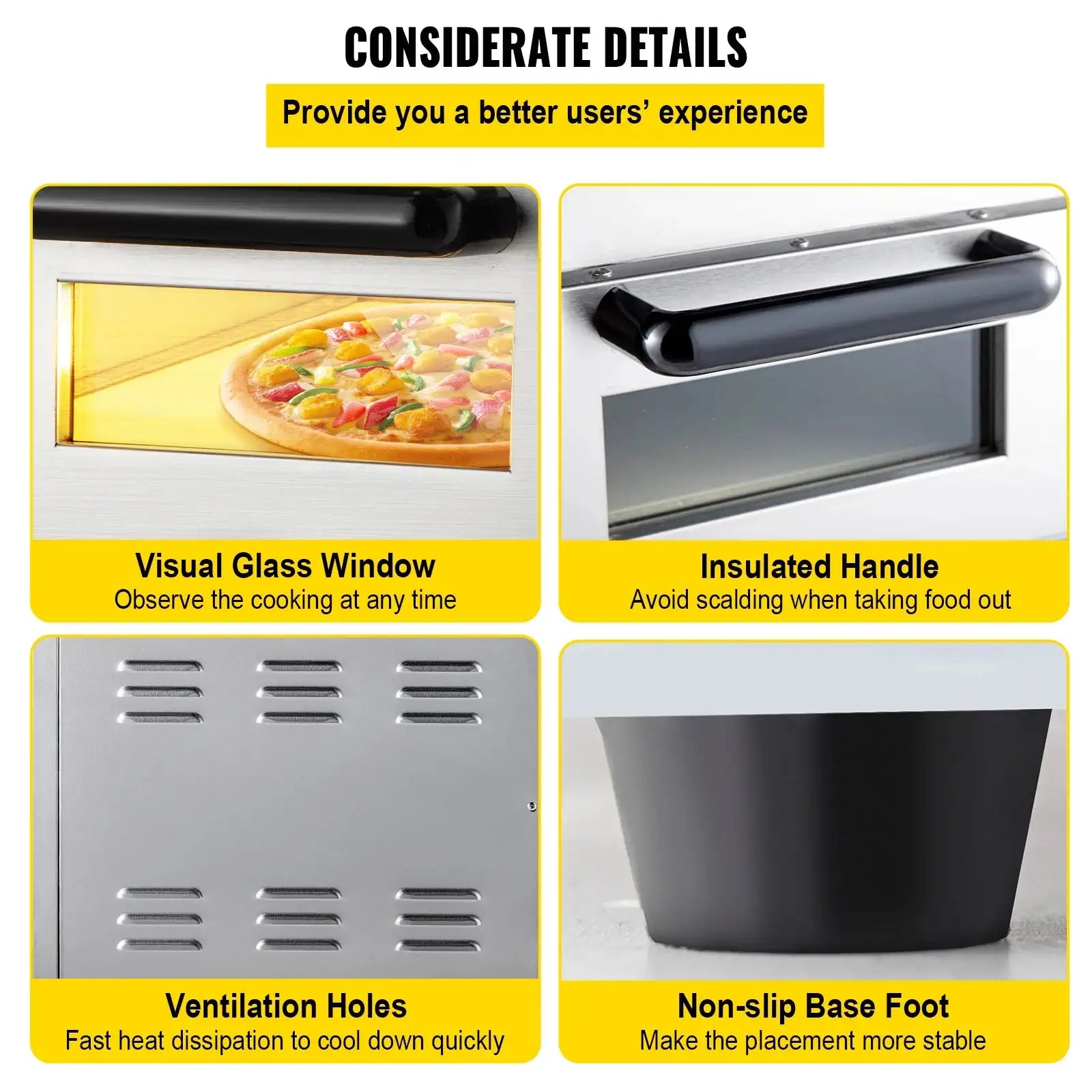 Countertop 14 Inch Double Deck Pizza Oven Pro