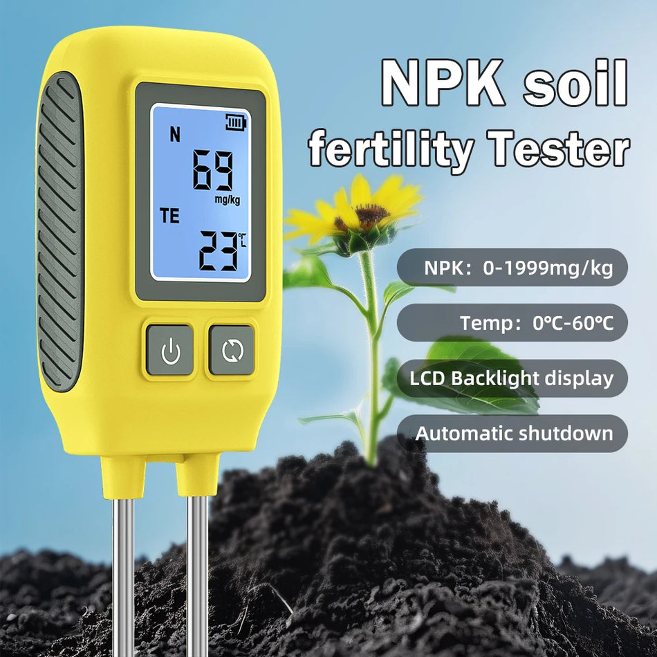 4 In 1 Soil Tester &ndash; Backlit LCD NPK Meter For Garden Farm