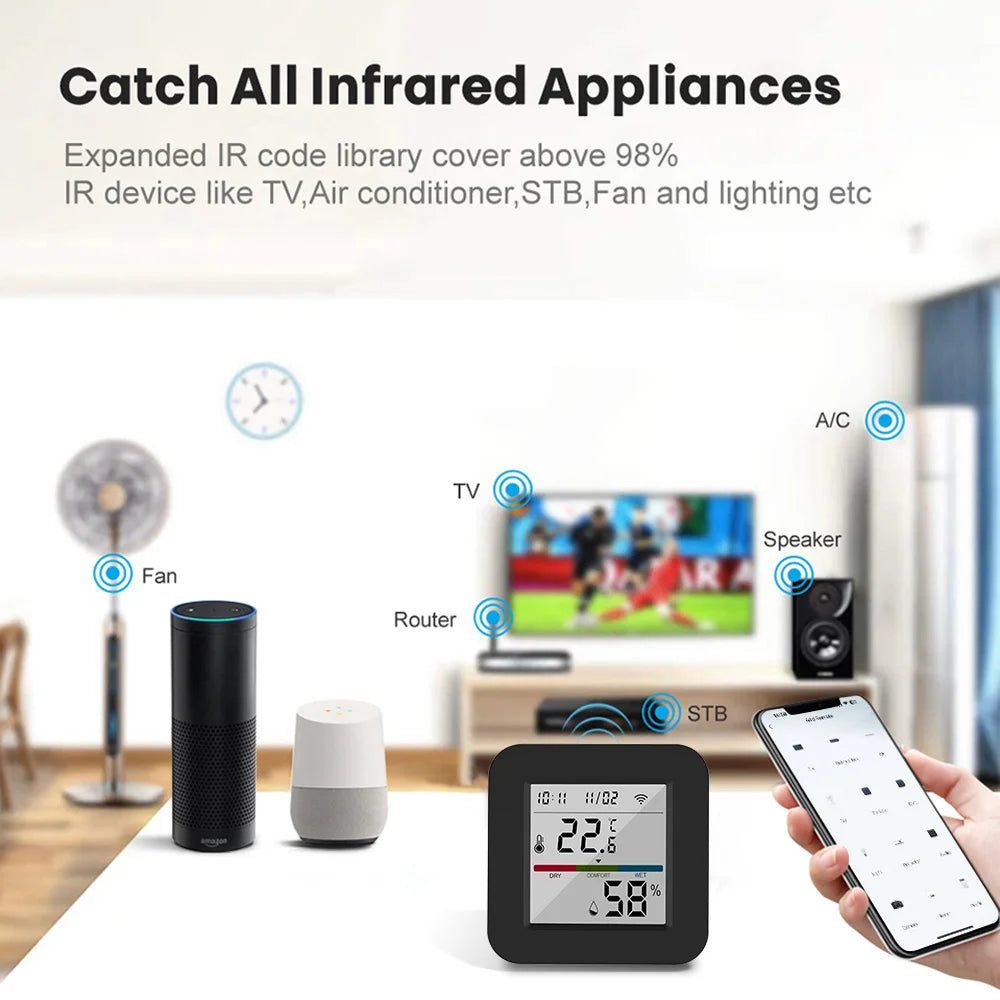 Tuya Smart Universal IR Remote with Temperature &amp; Humidity Sensor