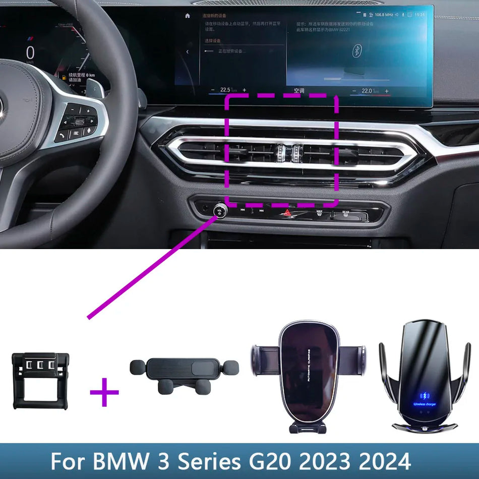 BMW 3-serie G20 Fäste Telefonhållare Med Trådlös Laddare