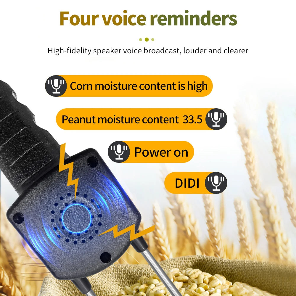 Professional Digital Grain Moisture Meter &ndash; Backlit Display