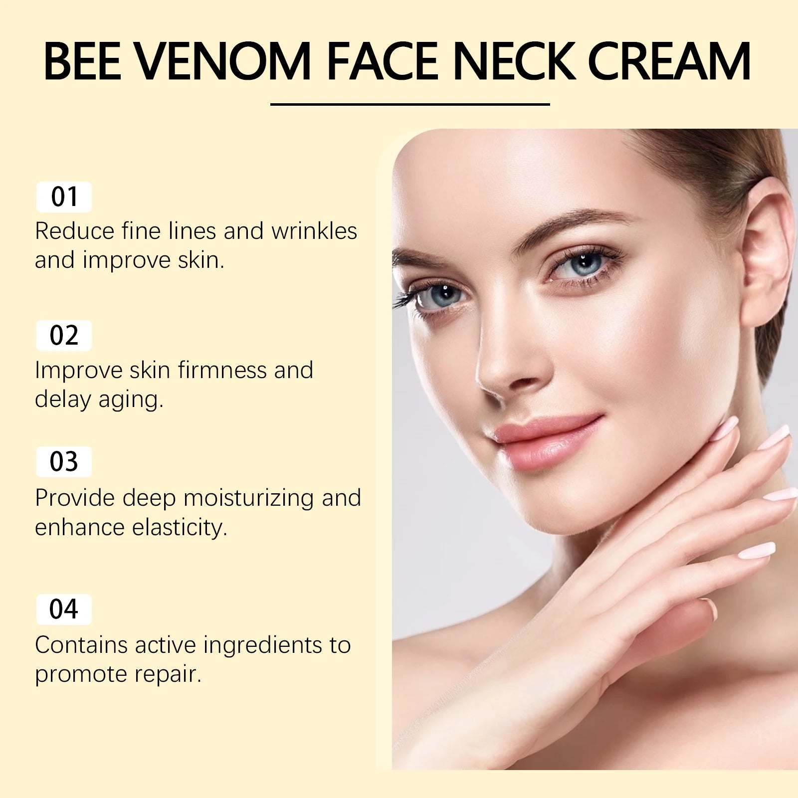 Bee Venom Lifting Neck Cream &ndash; Firming and Moisturizing Repair