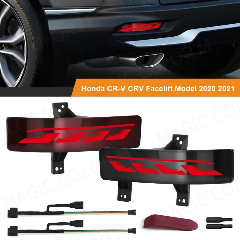 For Honda CRV CR-V 2020 2021 2022 LED Rear Bumper Reflector Light Dynamic Flowing Turn Signal Warning Brake Car Driving Lamp 12V by InterCyprus Trading Ltd