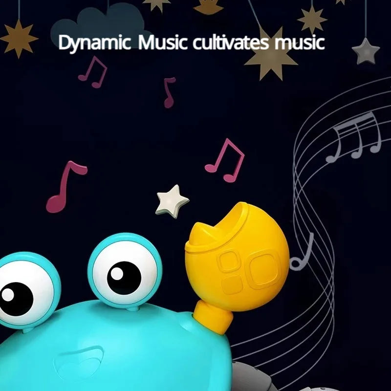Interactive Musical Electric Crab Toy for Toddlers - Crawling, Educational &amp; Fun Christmas Gift