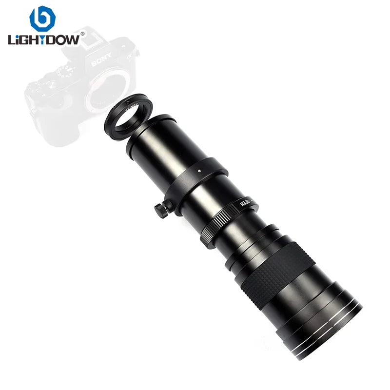 Lightdow 420-800mm f/8.3-16 &ndash; Versatile Telephoto Zoom Lens for Multiple Camera Mounts black / M4/3