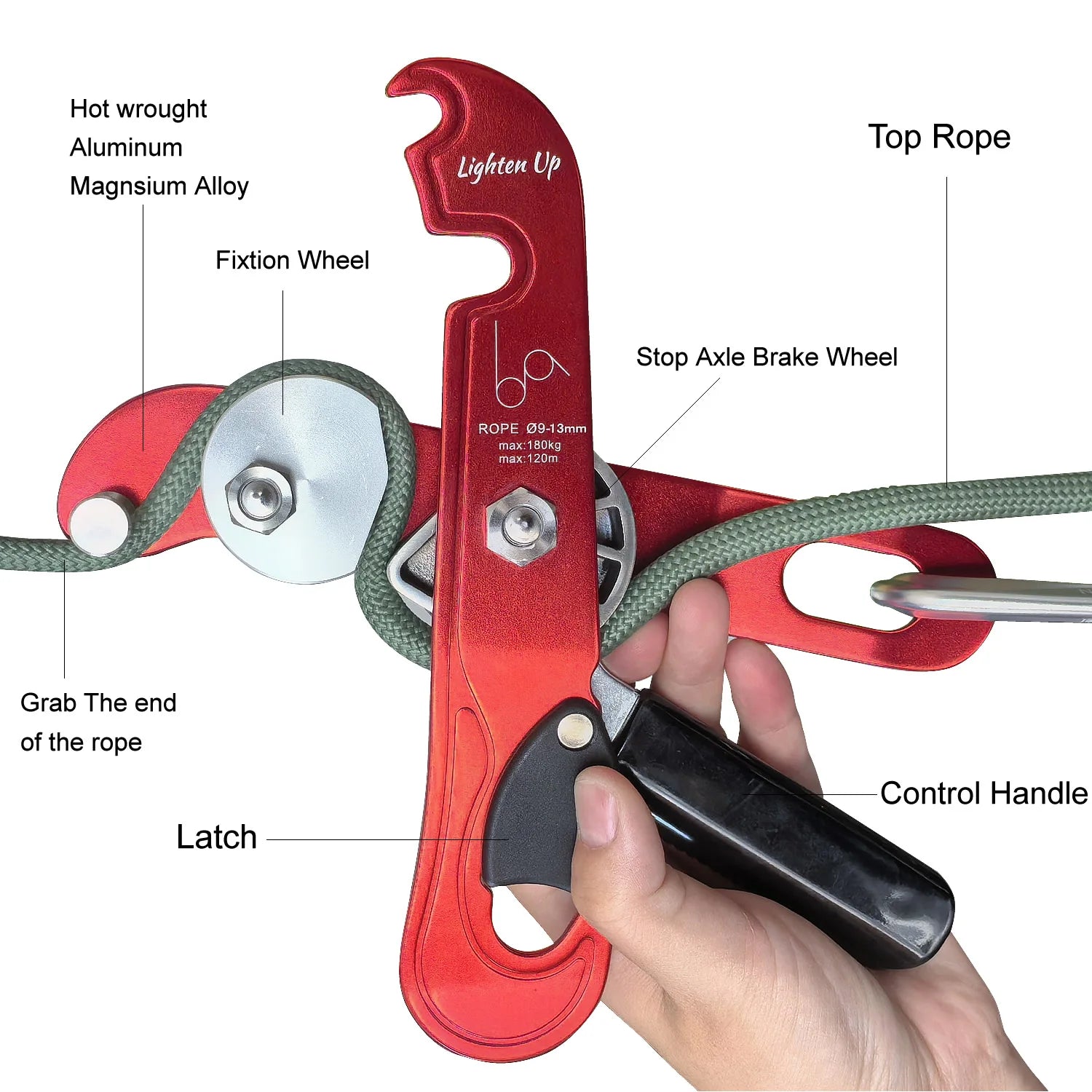 Descent Stop Handle Abseiling Device &ndash; Smooth Rappel Control