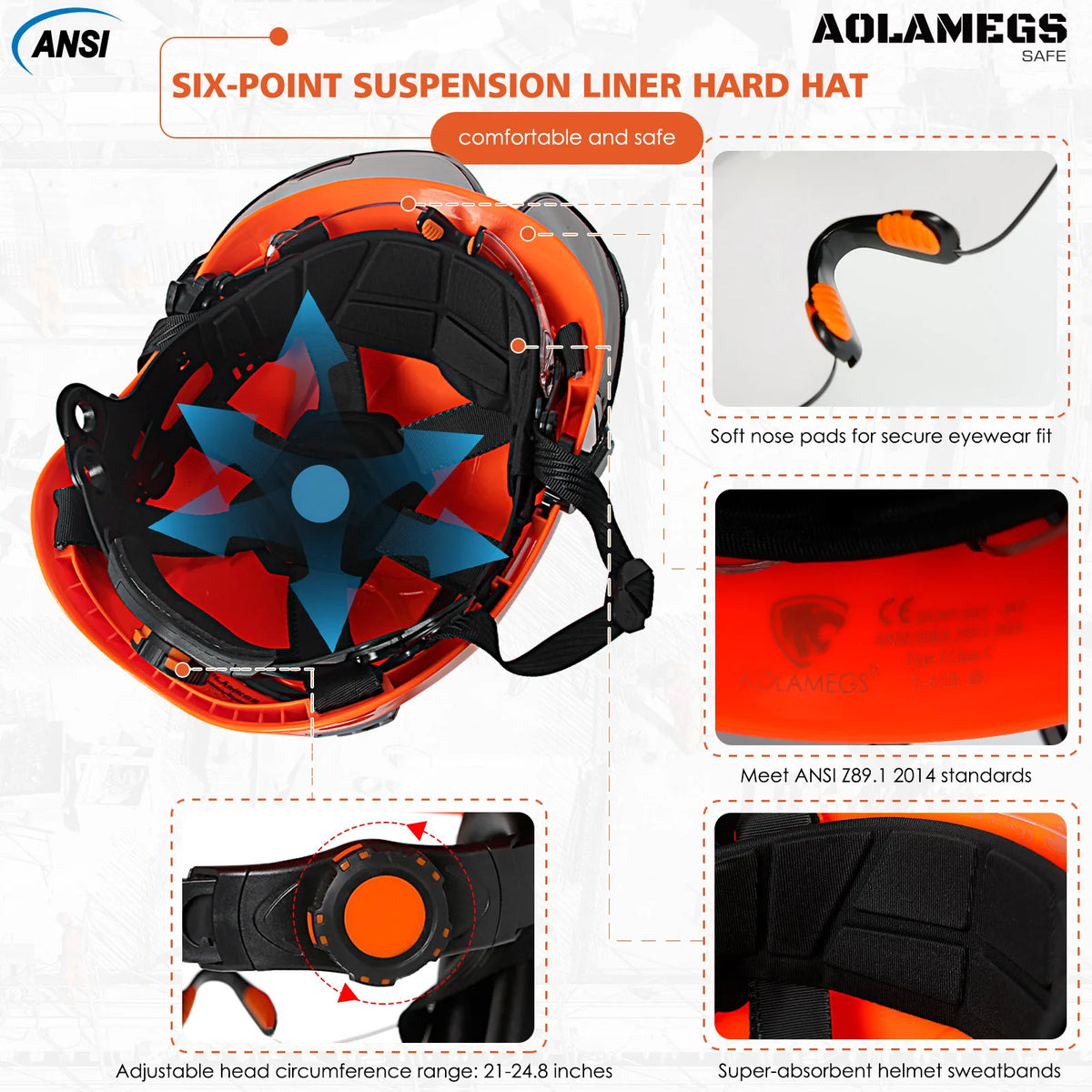 AQM0257 &ndash; CE Safety Helmet With Double Goggles Ultra