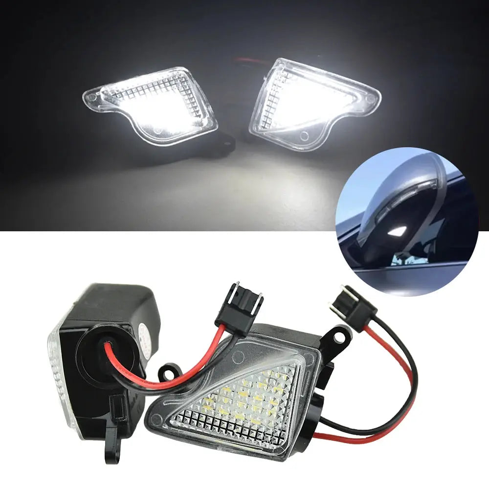 Side Mirror Puddle Lamps Canbus LED 6000K White For Skoda Superb Mk2 Octavia 2 2pcs by InterCyprus Trading Ltd