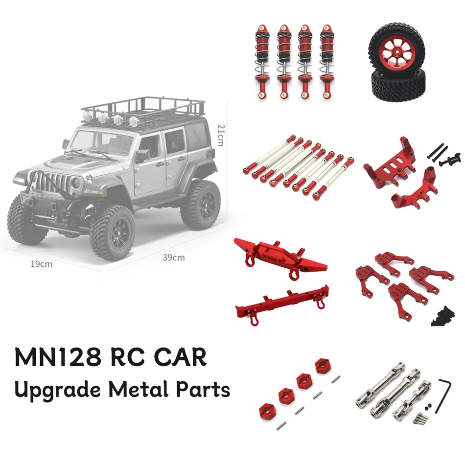 1/12 MN128 MN86 G500 RC Parts &ndash; Metal Shock Absorber Upgrade