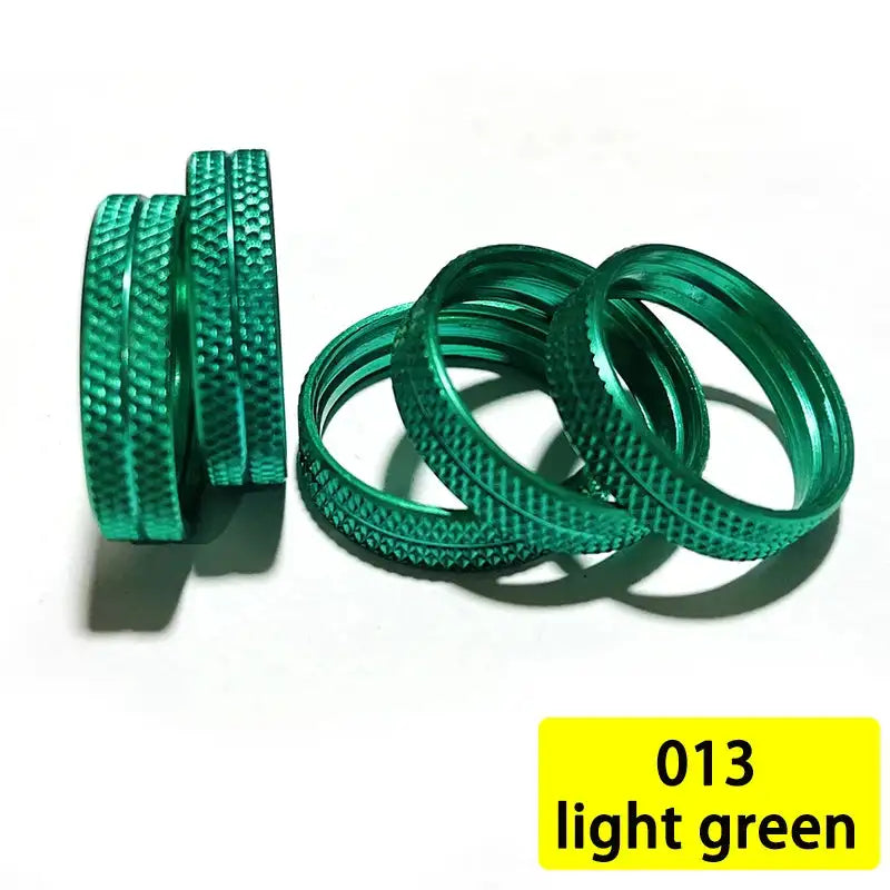 TN81 Reel Seat Ring DIY Repair Aluminum trim ring 5pcs Nut Trim Ring Fishing Rod Winding Check Component Rod Building Accessory 013 light green