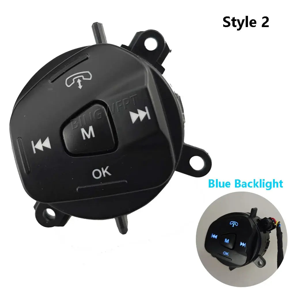 Steering Wheel Volume Control Switch Button Left With Backlight For Ford Fiesta MK7 MK8 Ecosport 2013 2014 2015 Car Accessories by InterCyprus Trading Ltd
