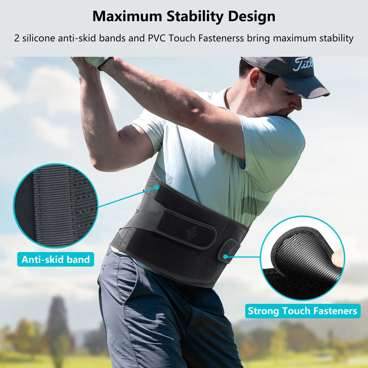 Back Brace for Lower Back Pain, 7 Stays Ergonomic Lumbar Support Belt for Women Men, Pain Relief from Sciatica, Herniated Disc