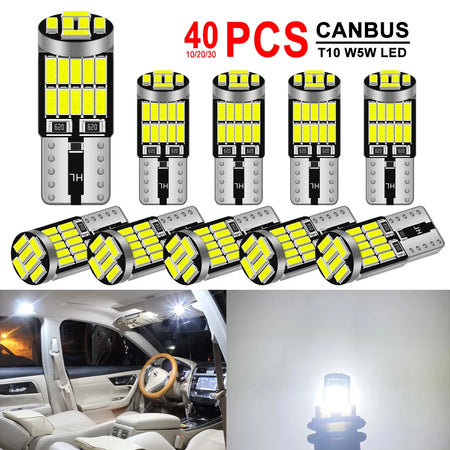 10-40PCS T10 W5W LED Bulb CANBUS 12V &ndash; Super Bright