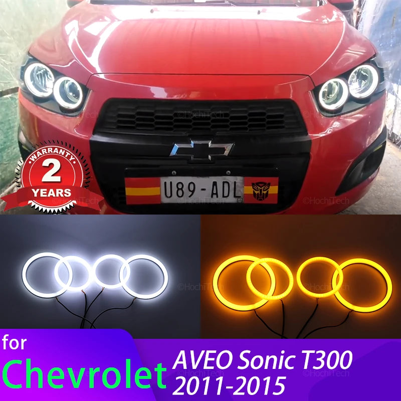 ABS LED Switchback Ring Light Kit for Chevrolet Aveo Sonic T300 2011-2015