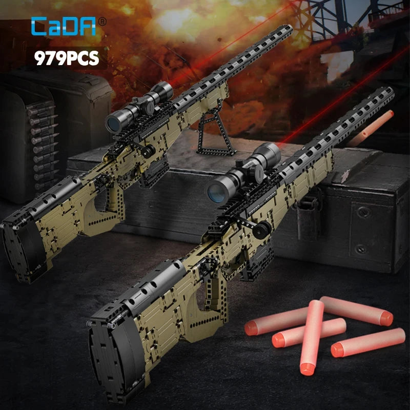 Cada 979Pcs Sniper Rifle Building Blocks