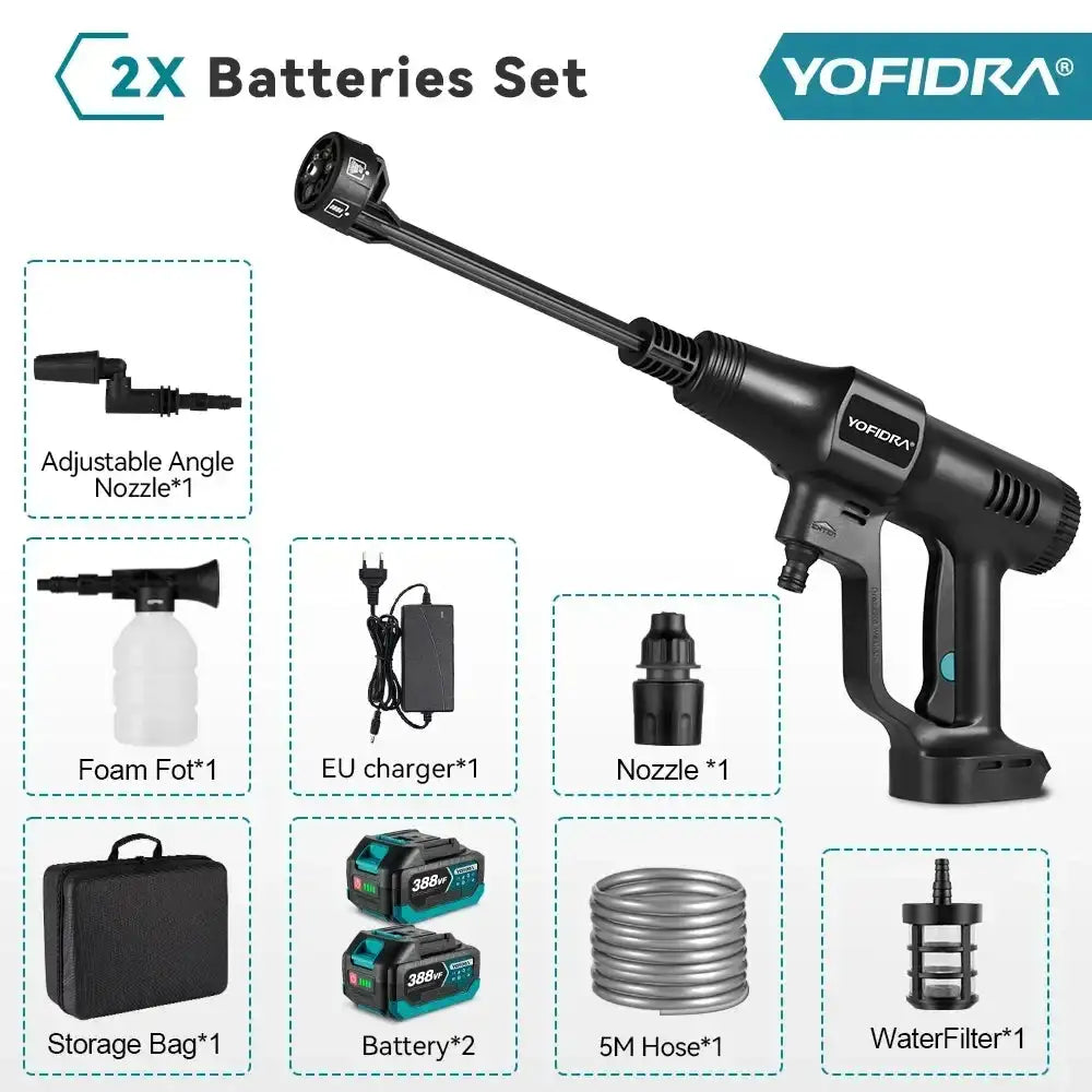 YOFIDRA 200Bar Brushless Pressure Washer Gun &ndash; Flow Control 2 Battery / UNITED KINGDOM
