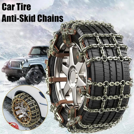 Car Tire Snow Chains 165-195mm &ndash; Anti-Skid Traction