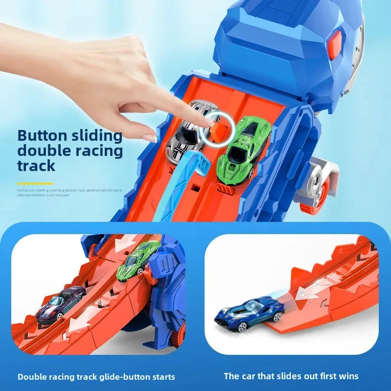 Μεταμορφώσιμο Αυτοκίνητο Δεινόσαυρος με Ολίσθηση Ινέρτιας, Εκπαιδευτικό Παιχνίδι Δεινόσαυρος