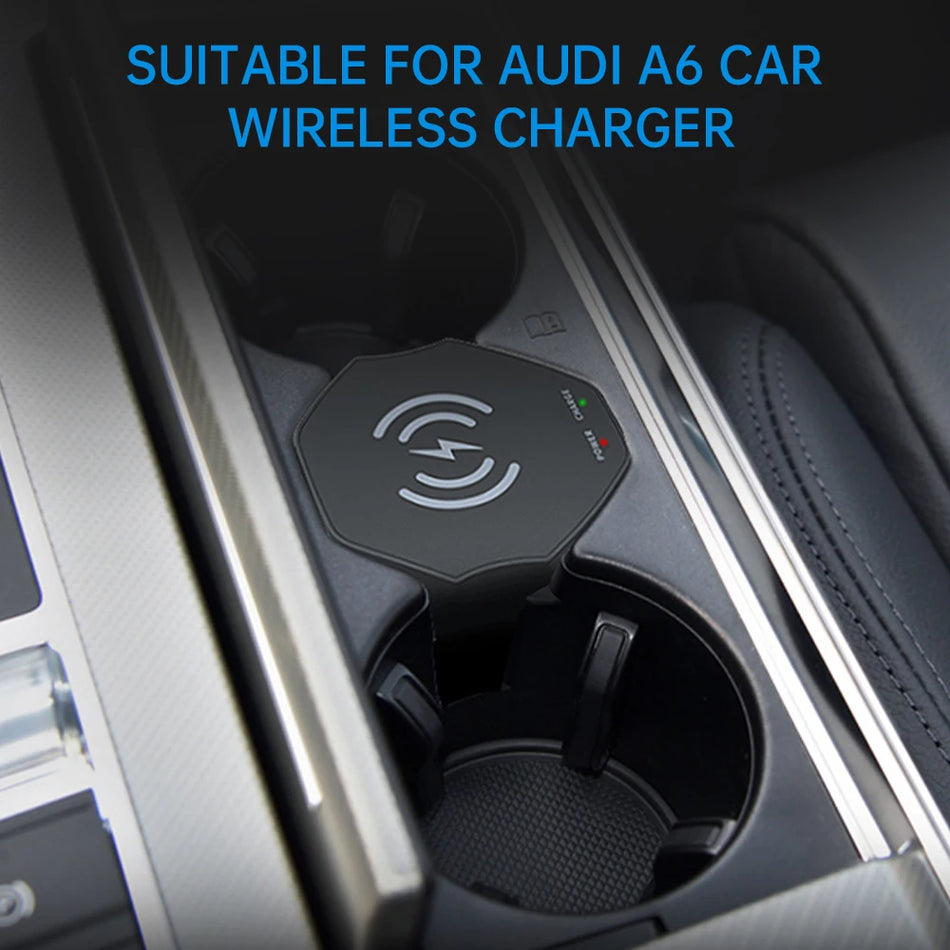 Chargeur de Voiture Sans Fil 15W Charge Rapide pour Audi A6 A7 S6 S7 2019-2023