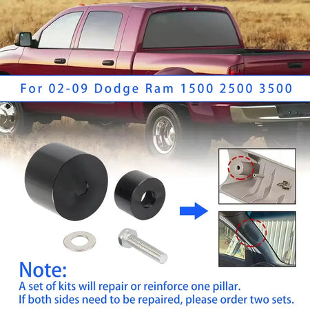 Aluminum Black A Pillar Grab Handle Repair Fit for 2002-2009 Dodge Ram 1500 2500 3500 DH-1138 by InterCyprus Trading Ltd