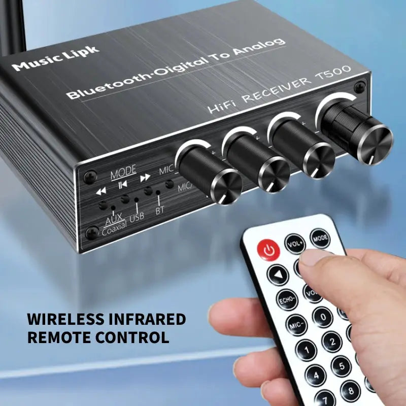 KEBIDUMEI Bluetooth 6.0 Audio Receiver AUX/RCA/USB U-Disk/6.5 Mic Karaoke/Coaxial DSP Wireless Adapter With IR Remote Control by InterCyprus Trading Ltd
