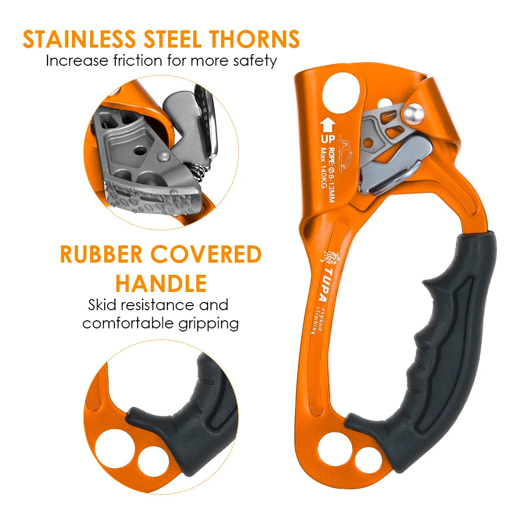 Outdoor Hand Ascender 8-13mm Rope Climber &ndash; Compact Alloy