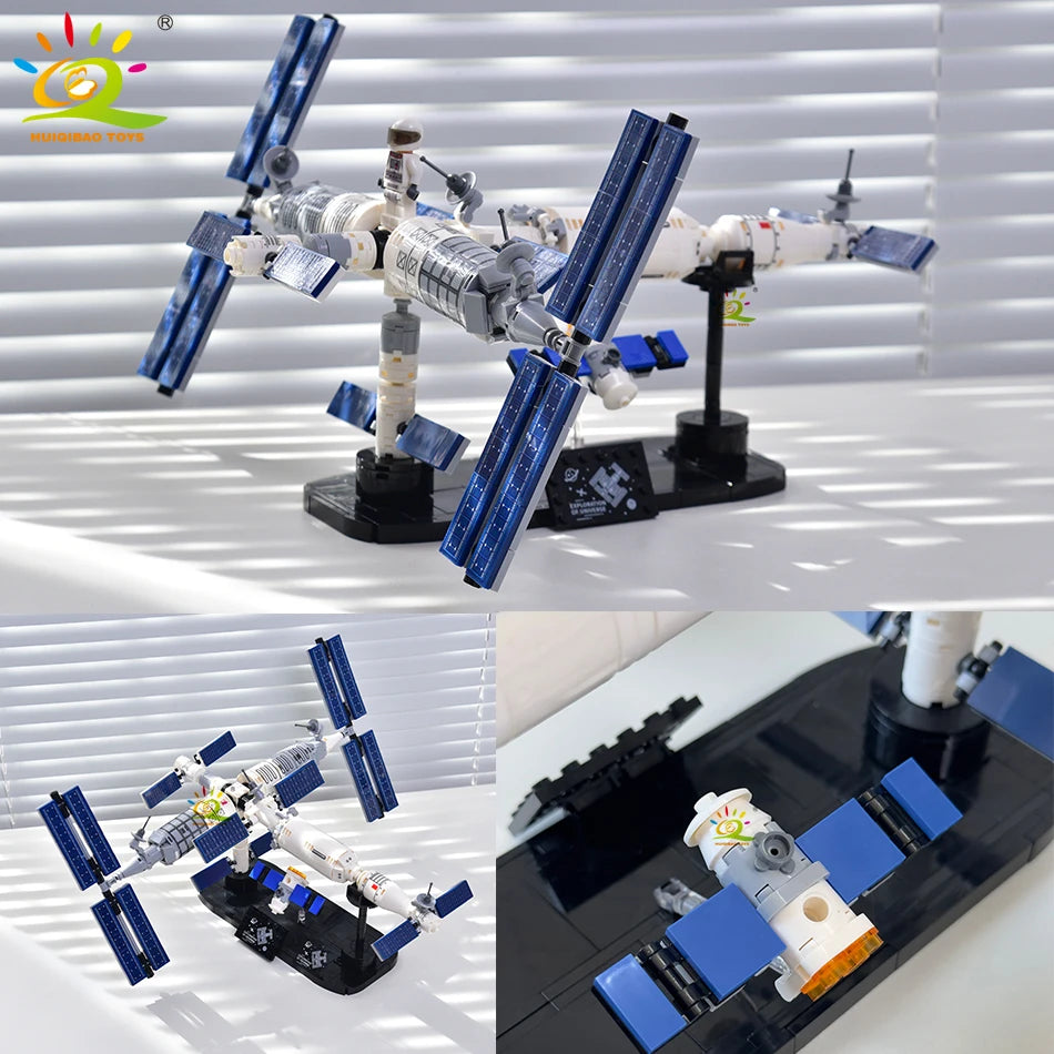 HUIQIBAO Aviation Spaceport Building Blocks Set for Kids