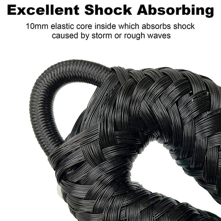 Boat Bungee Dock Lines Cords - Heavy Duty Mooring Rope