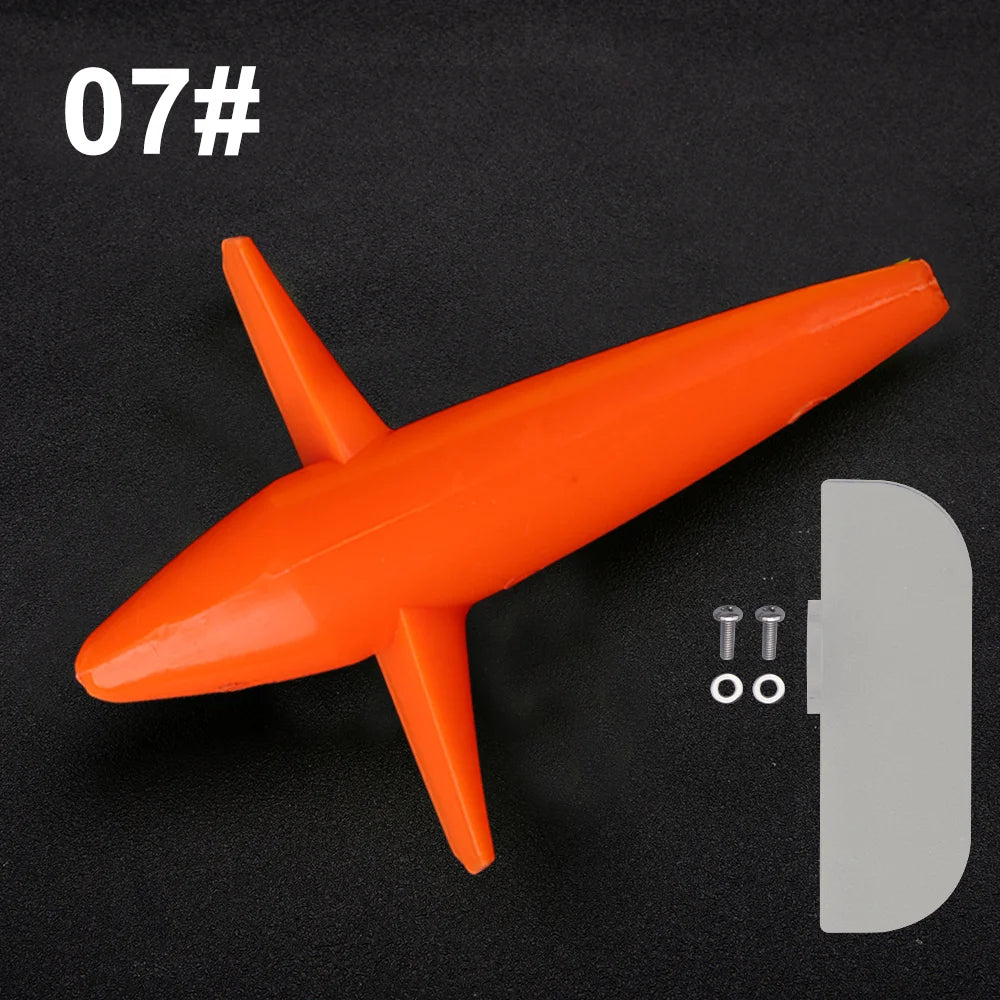 7" Offshore Tuna Lure - Adjustable Rudder &amp; SS316 Screw Orange / 7inch