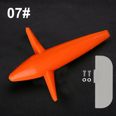 7" Offshore Tuna Lure - Adjustable Rudder &amp; SS316 Screw Orange / 7inch