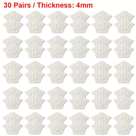 Insoles Patch Heel Pads &ndash; Comfortable Memory Foam Cushion 30pairs-Beige-4mm / One size