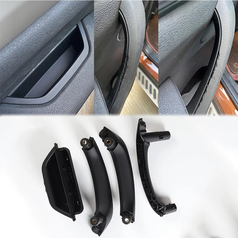Manija de puerta, revestimiento de reposabrazos, negro ABS+PC para BMW X3 X4 F25 F26