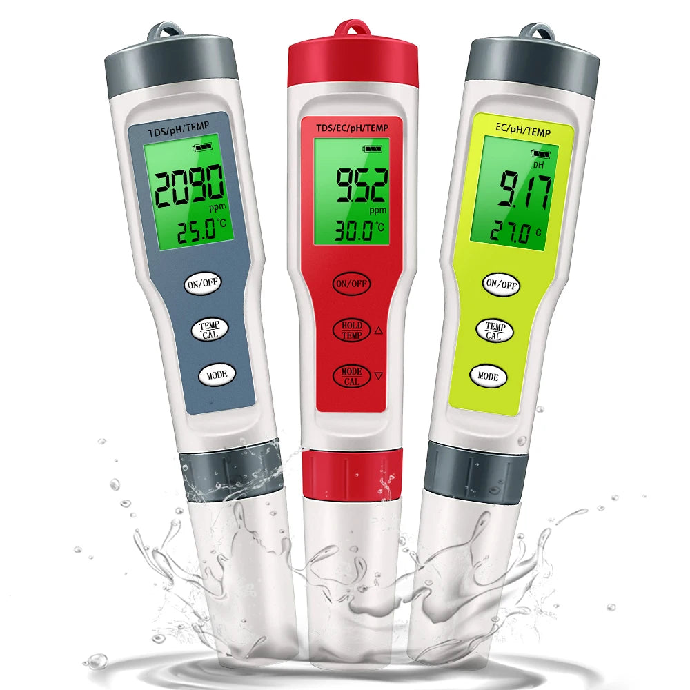 PH Meter Waterproof 4in1 Digital Water Tester &ndash; Backlit
