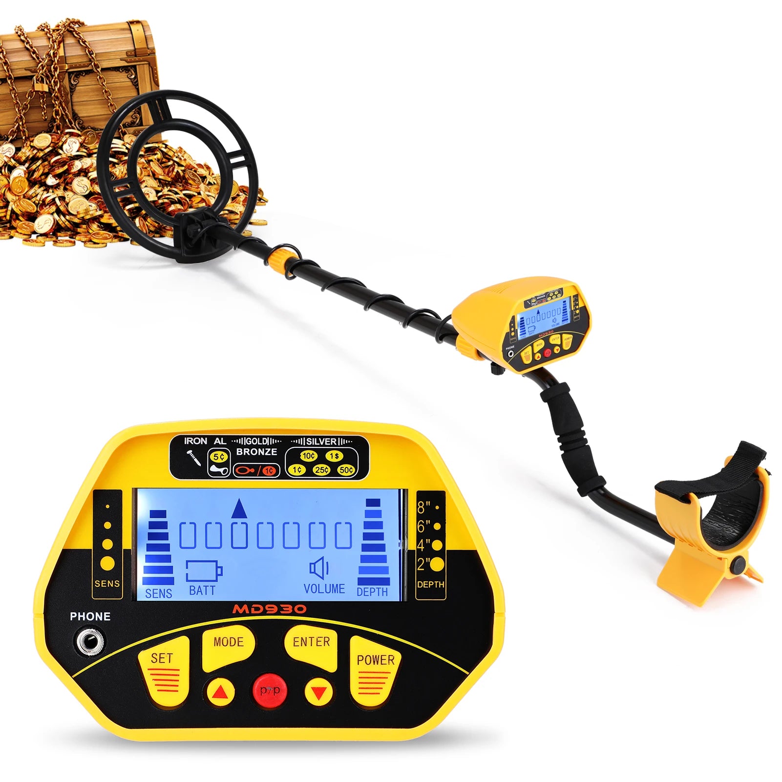 MD930 Metal Detector &ndash; LCD Display High Sensitivity MD930
