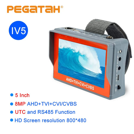 PEGATAH 8MP 4 In 1 CCTV Tester &ndash; Versatile 4K Camera Monitoring TI-IV5-EU