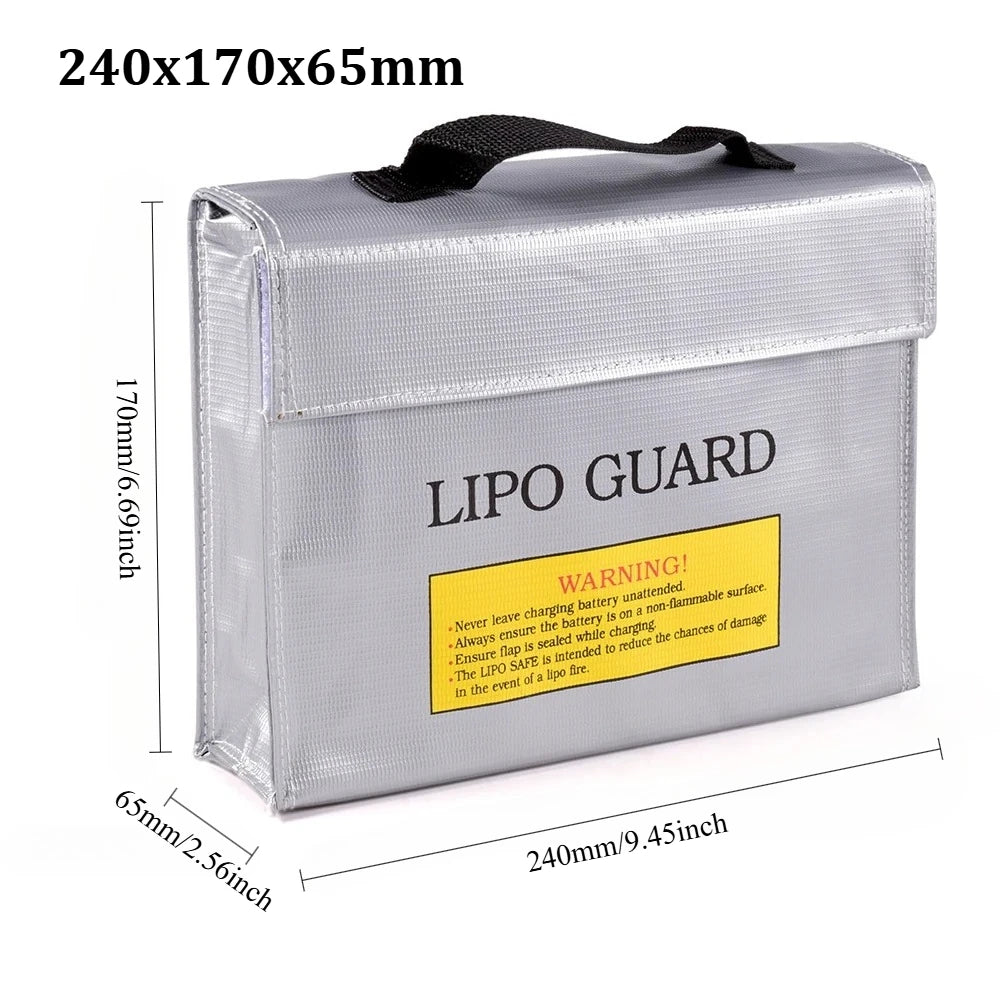RC LiPo Battery Fireproof Storage Bag &ndash; Explosion Proof 240x170x65mm