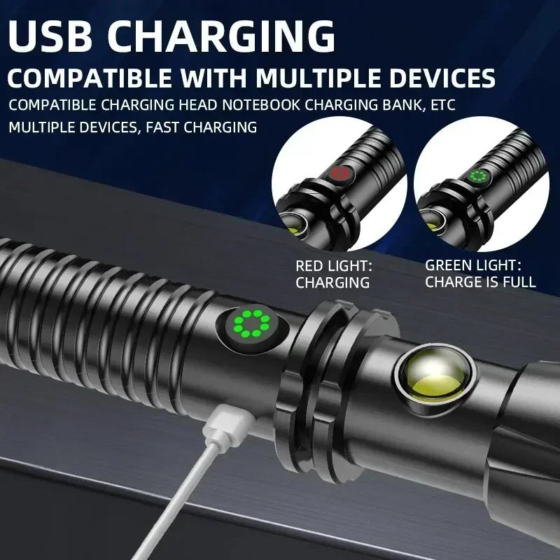 Baseball Bat LED Self-Defense Flashlight &ndash; Telescopic Zoom