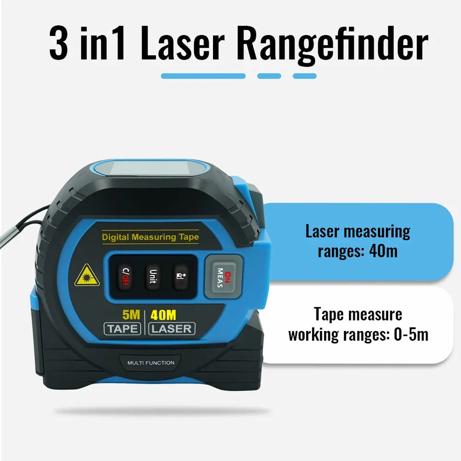 Protable Laser Tape Measure 3in1 &ndash; High Precision Laser