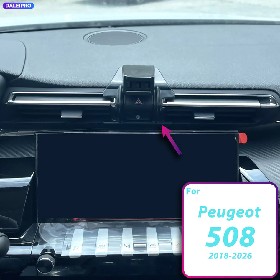 Phone Holder Base With 66W Fast Charging For Peugeot 508 2018 2026