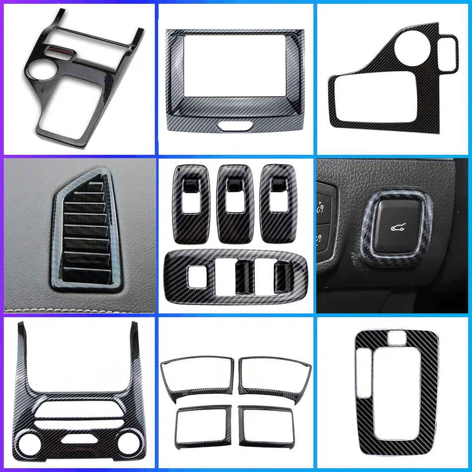 Ford Everest Ranger Interior Mouldings Carbon Fiber Stickers Cover