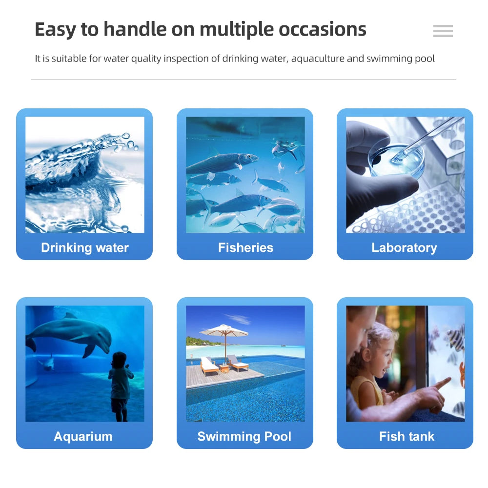 6 In 1 Water Quality Tester &ndash; High Precision PH EC TDS