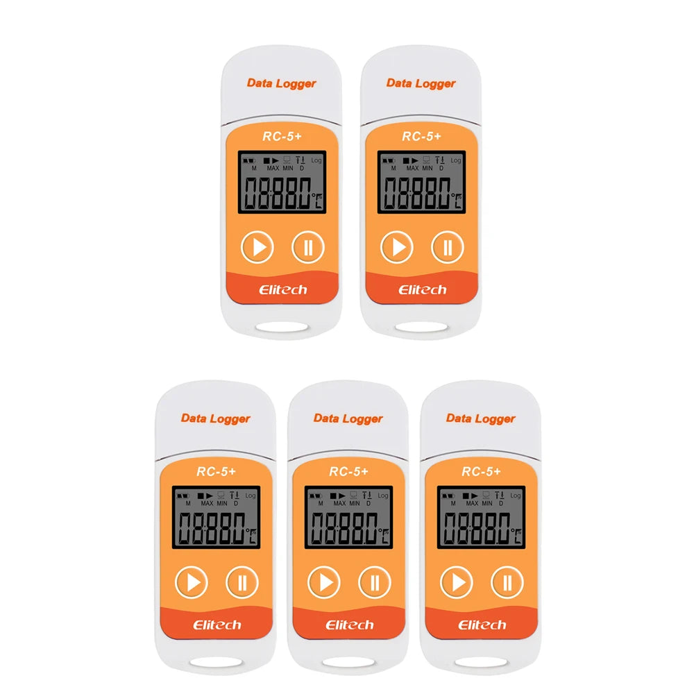 RC-5+ Datalogger USB Temp Logger &ndash; 32000 Points Capacity 5pcs