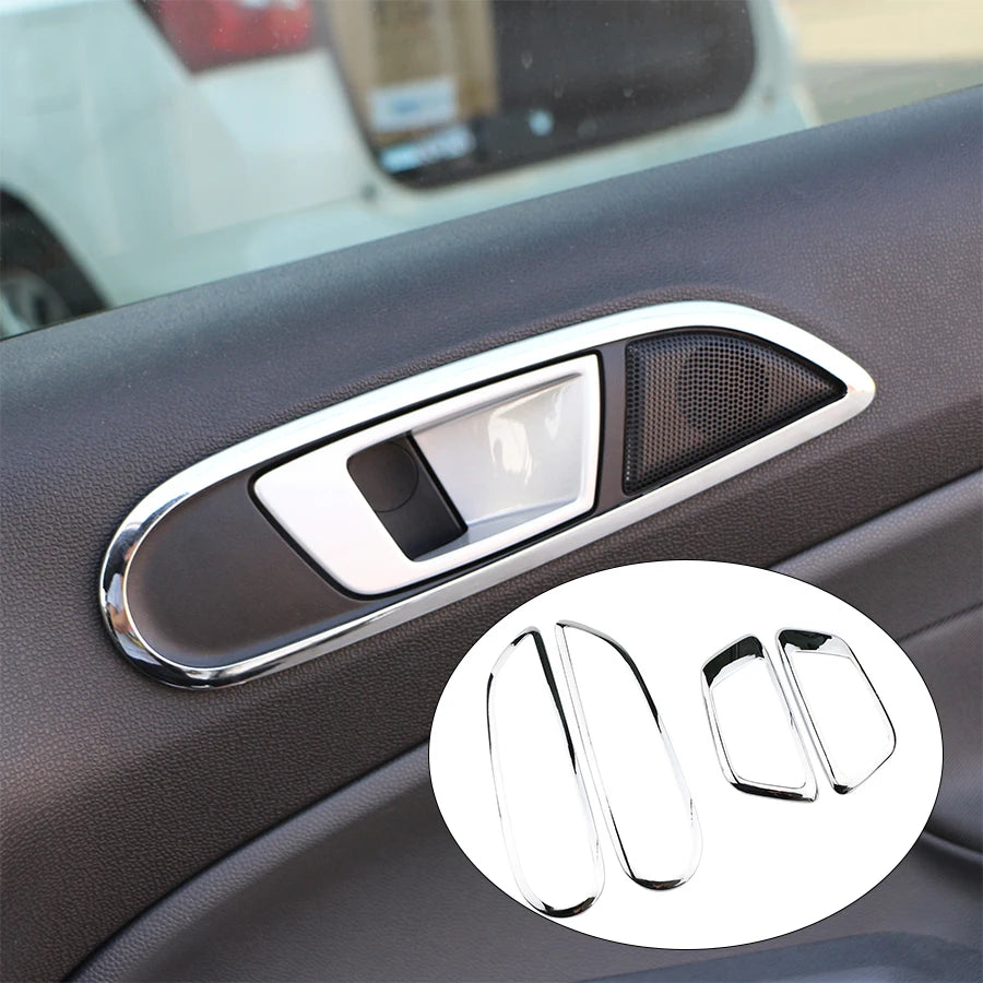 Διακόσμηση Καλύμματος Εσωτερικής Χειρολαβής Πόρτας Χρώμιο για Ford Fiesta MK7 2009-2014 και Ecosport 2013-2021