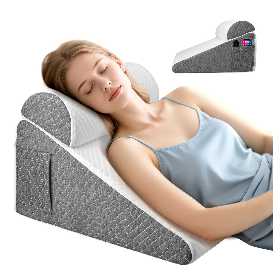Μαξιλάρι Τριγωνικού Σχήματος από Μνήμης για Άπνοια Ύπνου και Ροχαλητό